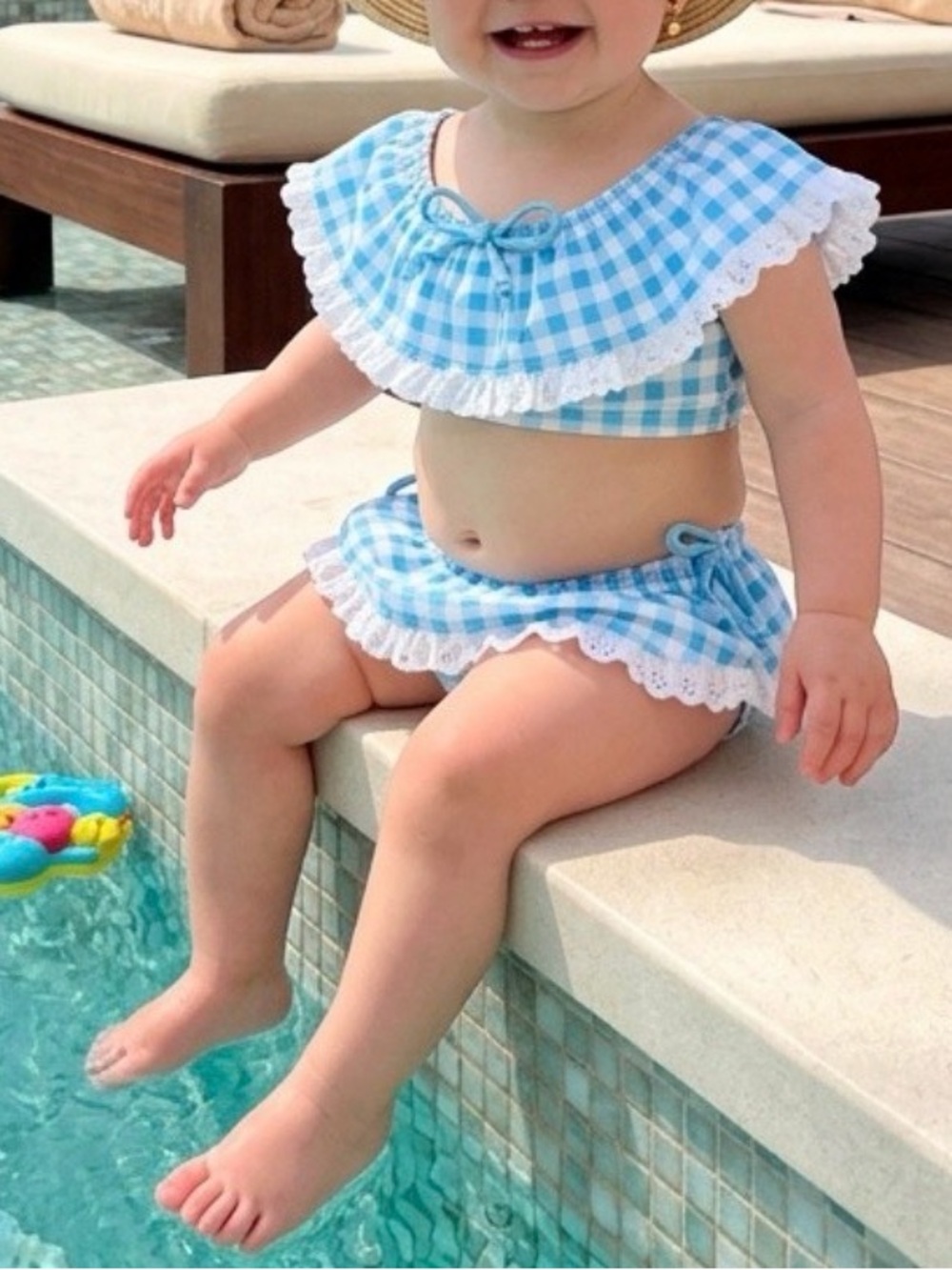 18 Month Wildling Ruffle Gingham Swimsuit